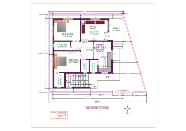 38X40 Affordable House Design