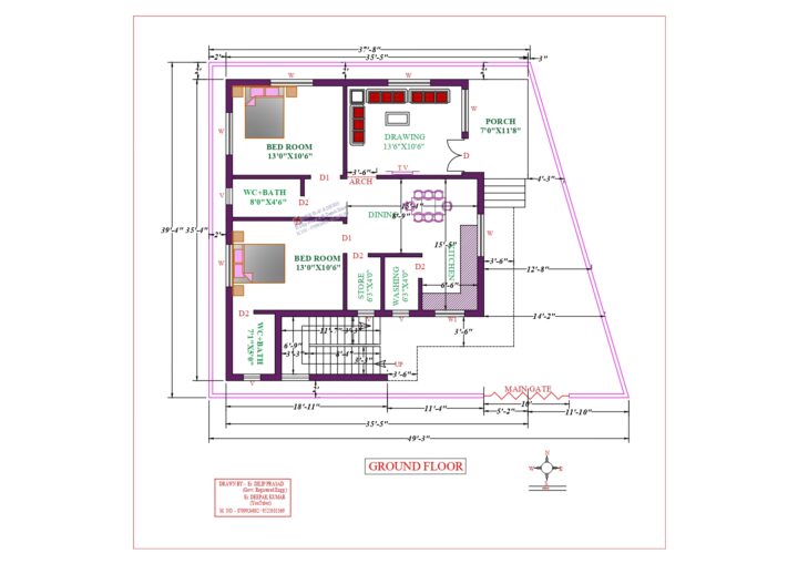 38X40 Affordable House Design