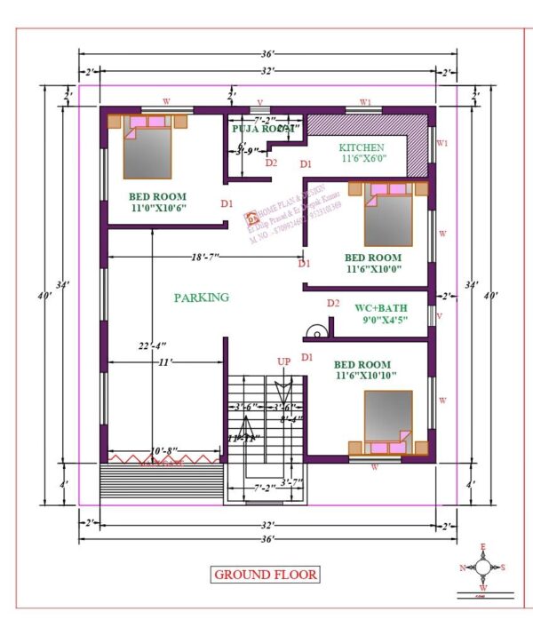 32X38 Affordable House Design