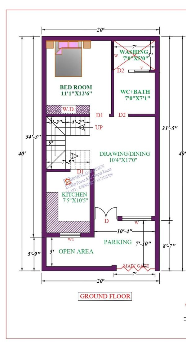 20X40 Affordable House Design