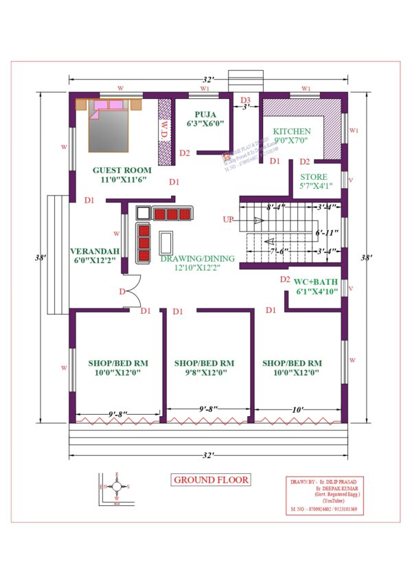 32X38 Affordable House Design