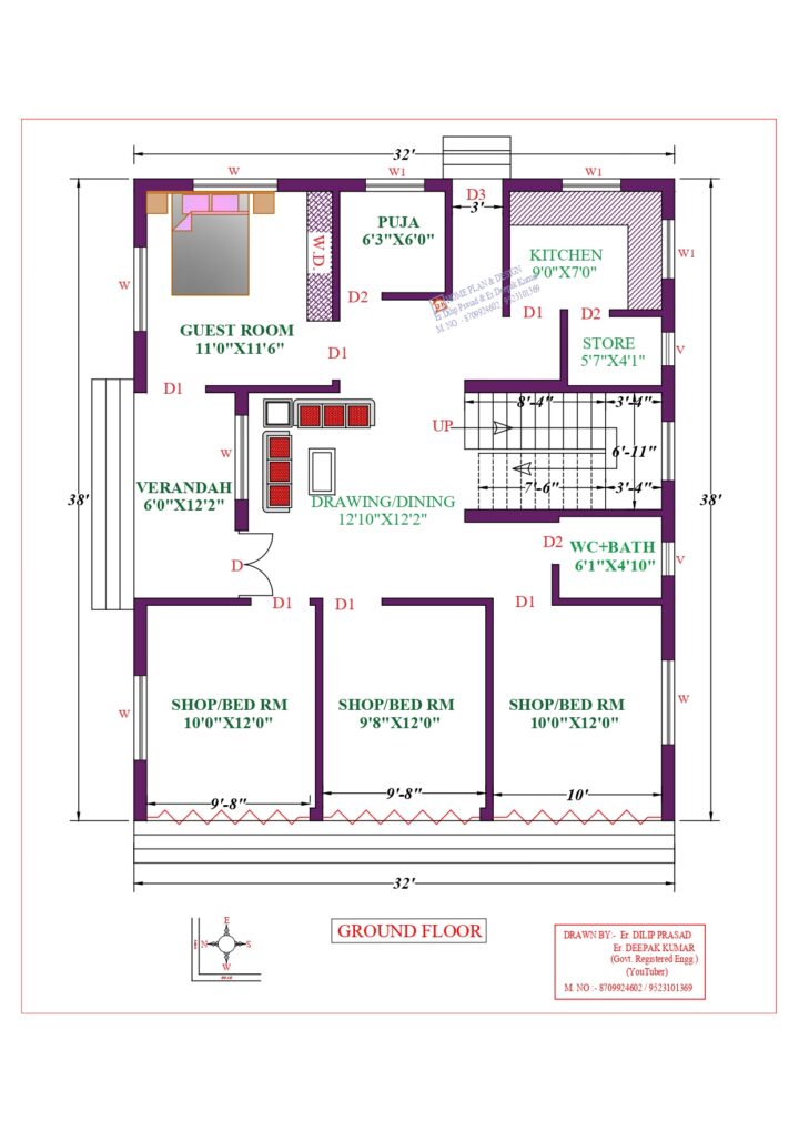 32X38 Affordable House Design