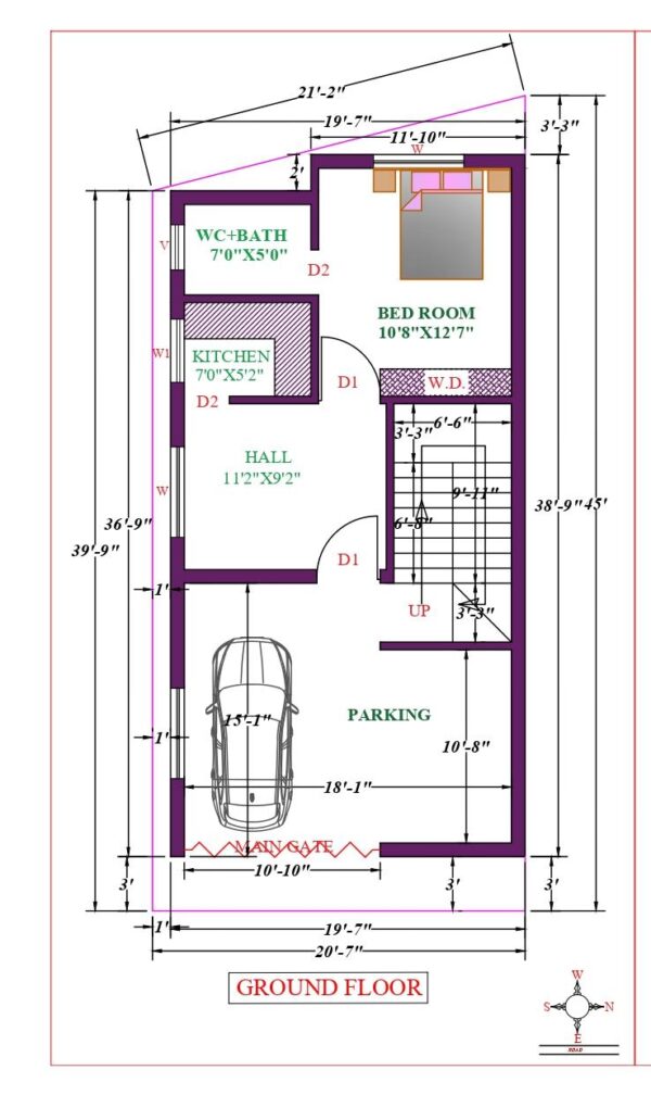 20X42 Affordable House Design
