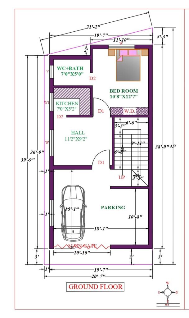 20X42 Affordable House Design - DK Home DesignX