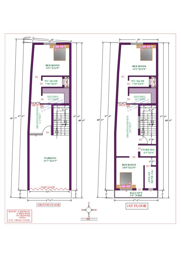 17X61 Affordable House Design