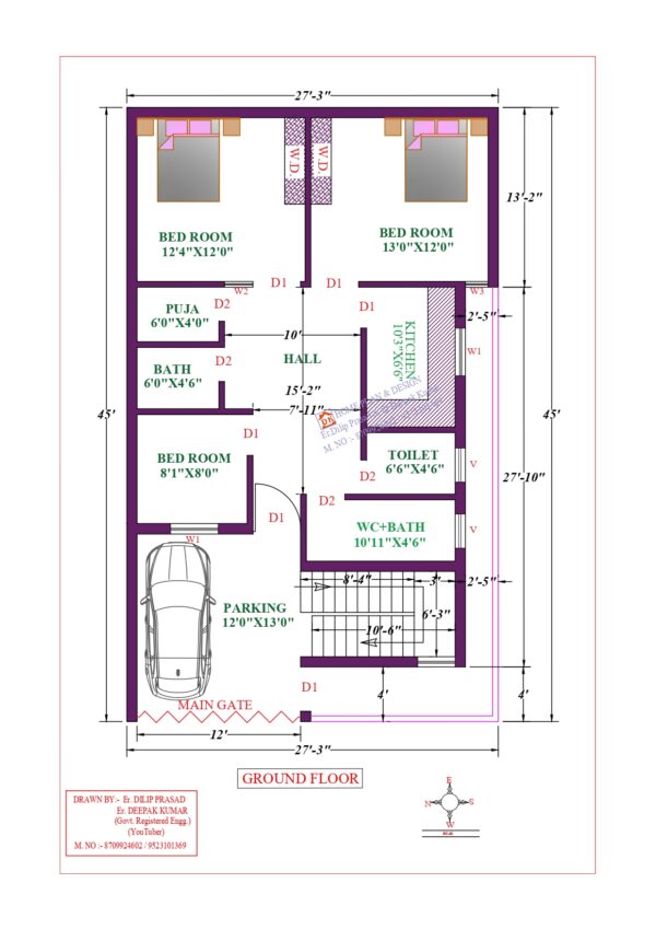 22X44 Affordable House Design