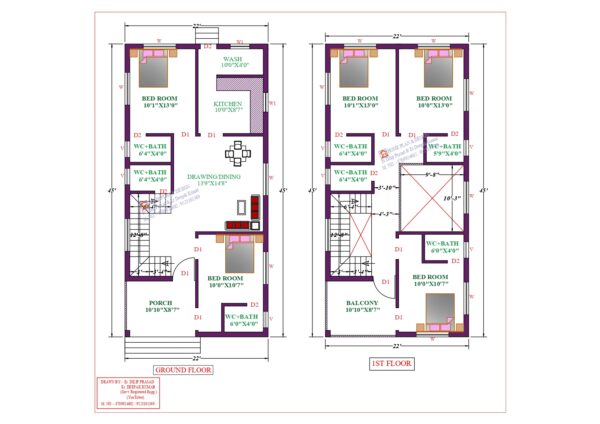 22X45 Affordable House Design