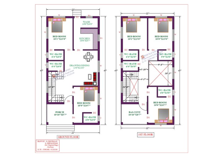 22X45 Affordable House Design