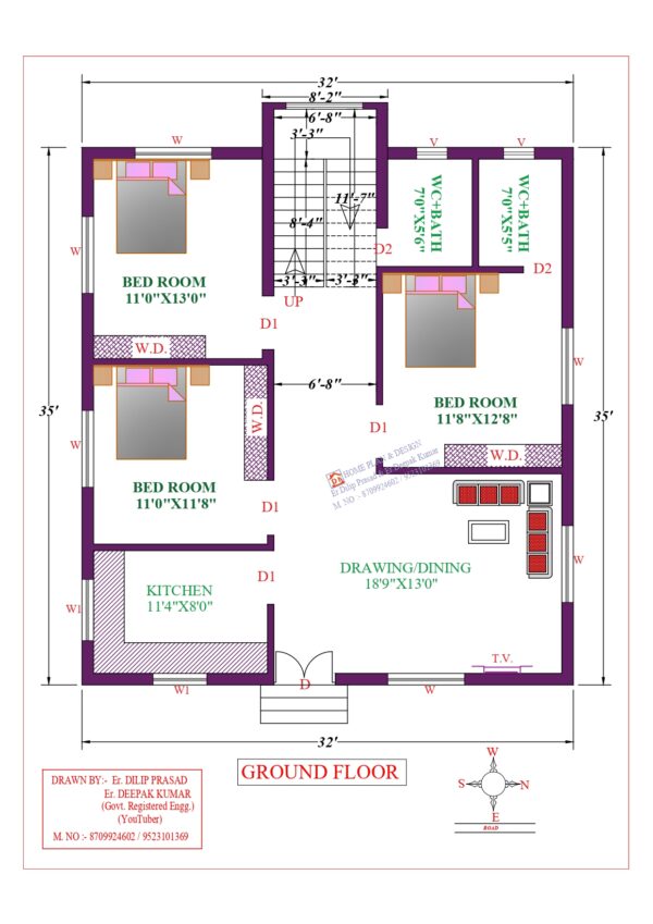 32X35 Affordable House Design