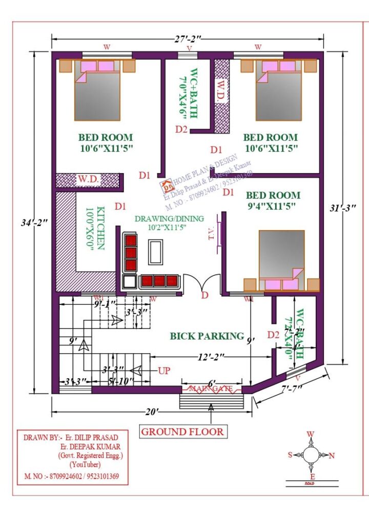 28X35 Affordable House Design