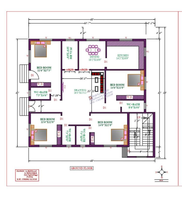 45X45 Affordable House Design - Image 2