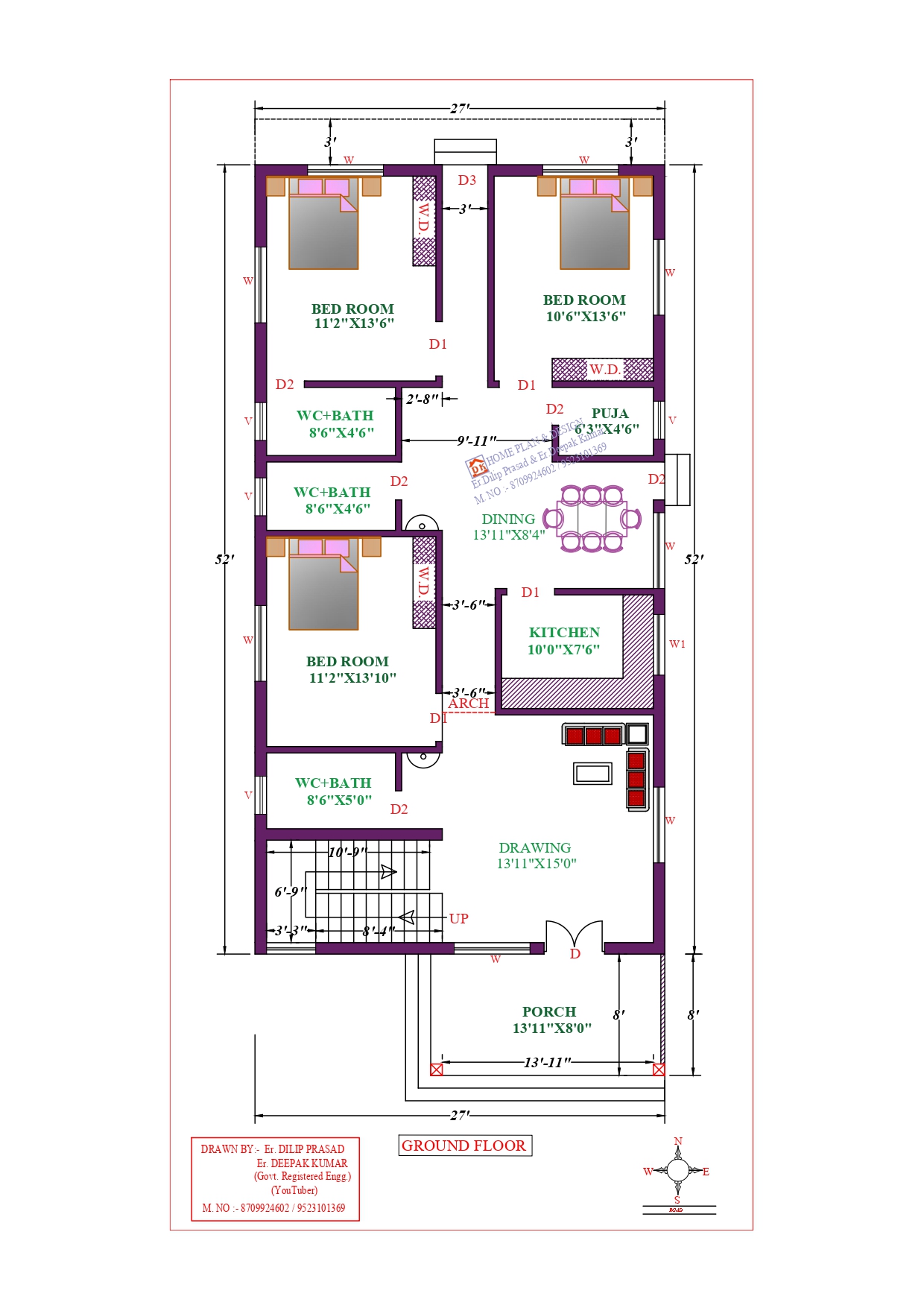 27X52 Affordable House Design DK Home DesignX