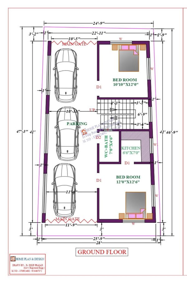 26X47 Affordable House Design