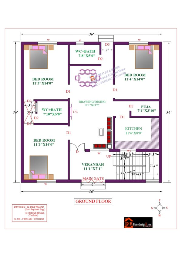 36X36 Affordable House Design