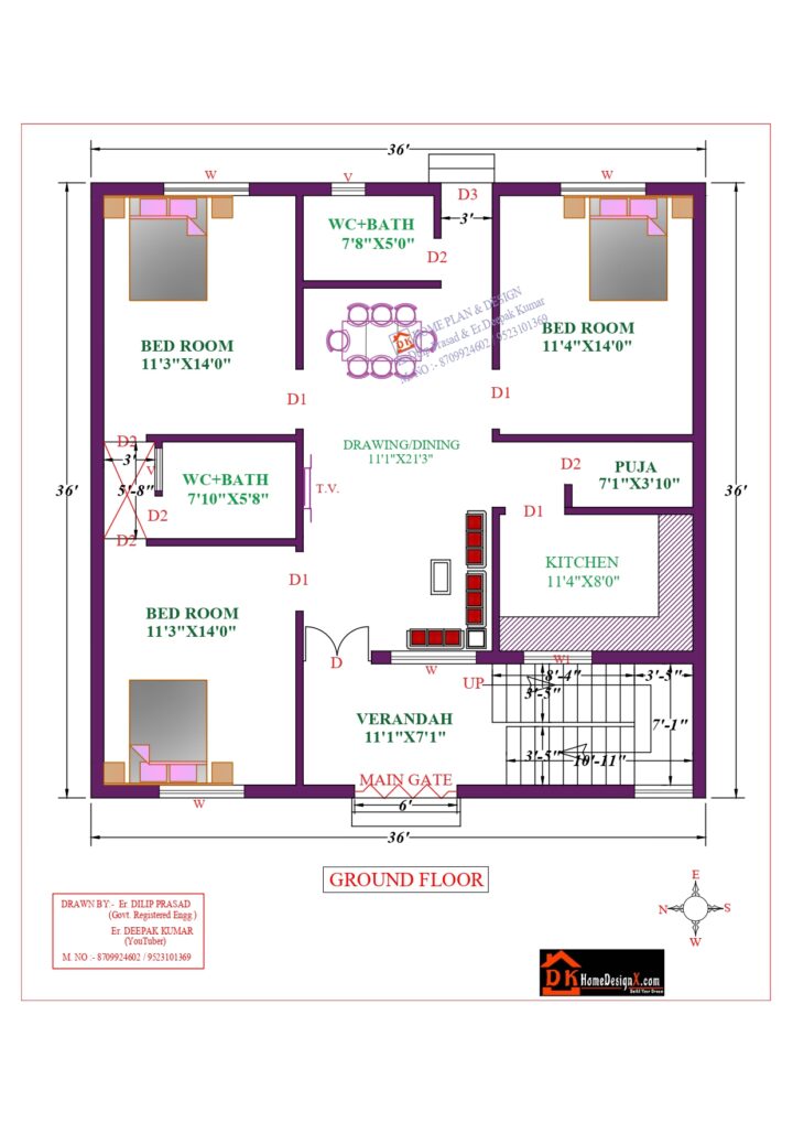 36X36 Affordable House Design