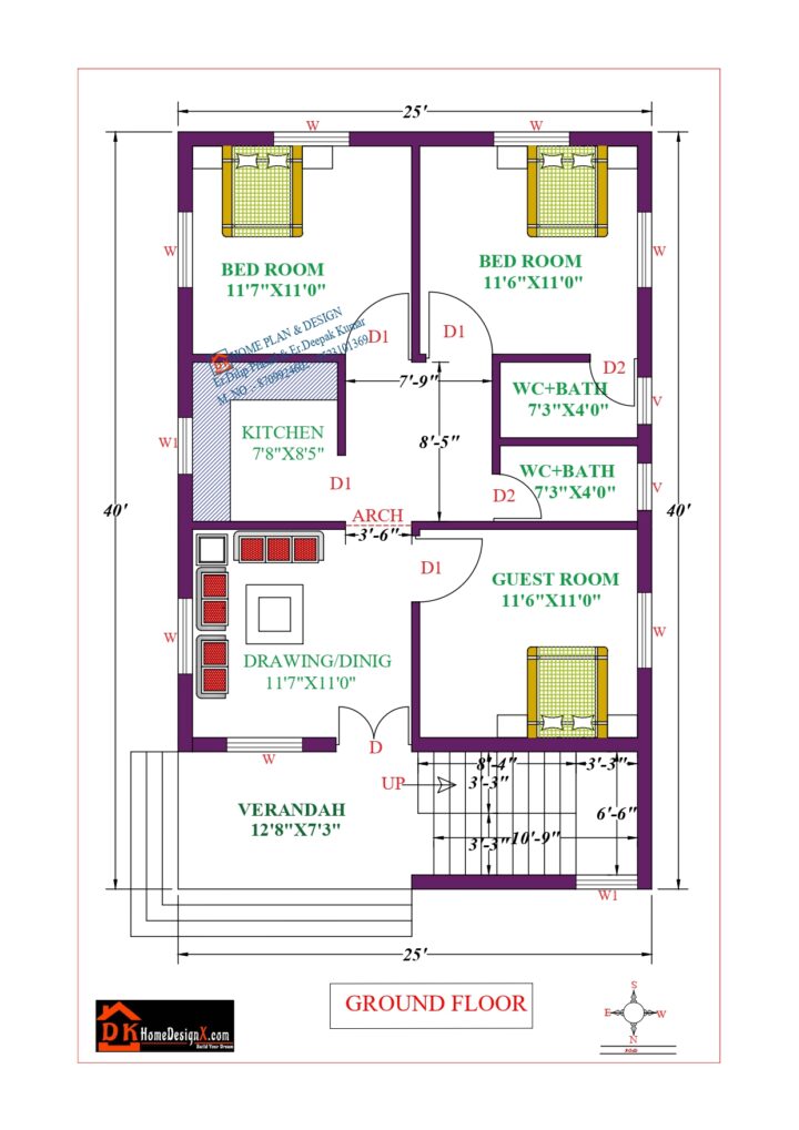 25X40 Affordable House Design