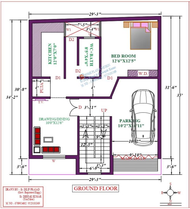 30X35 Affordable House Design