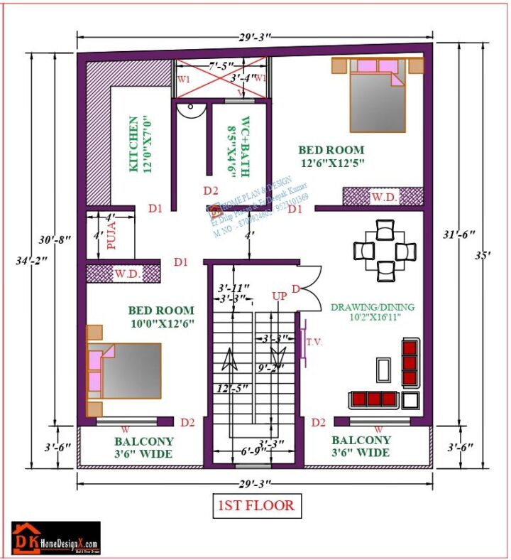 30X35 Affordable House Design - Image 2