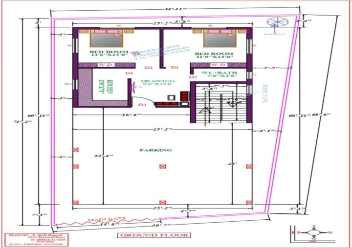 26X61 Affordable House Design