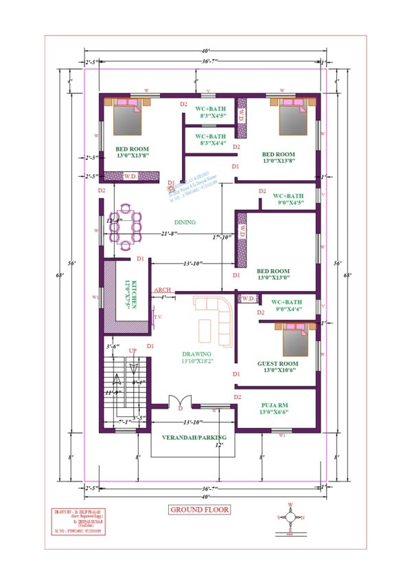 37X68 Affordable House Design