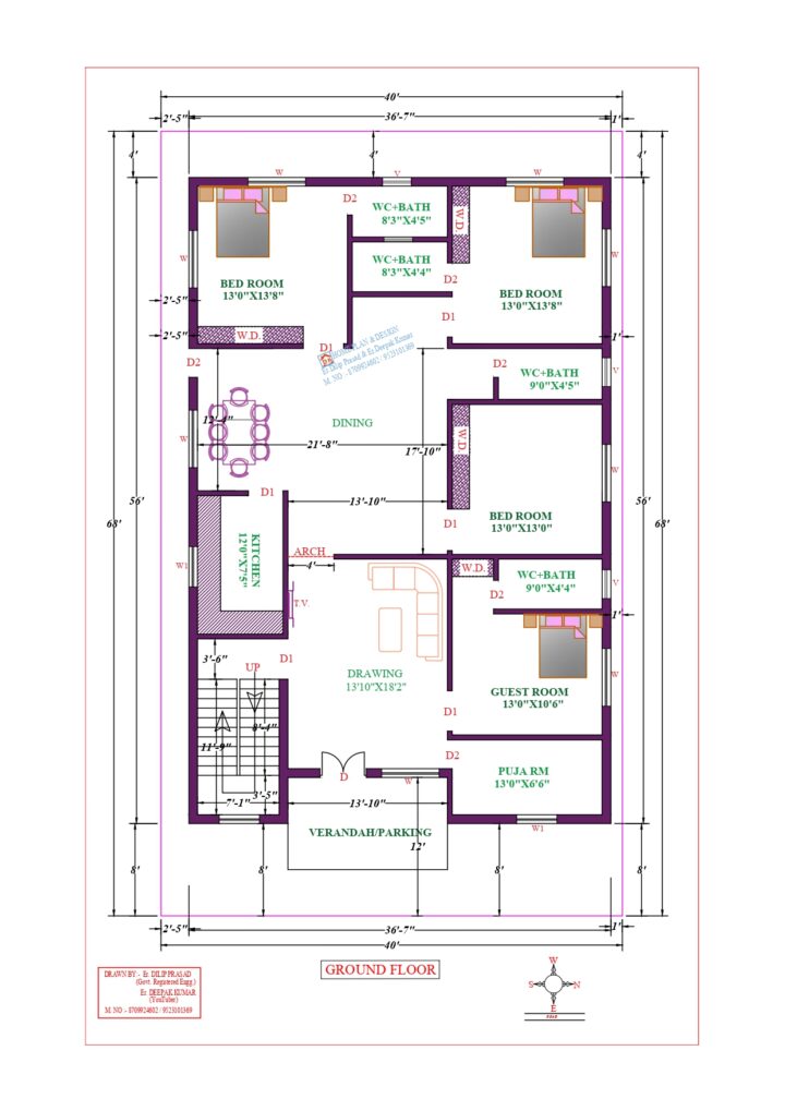 37X68 Affordable House Design