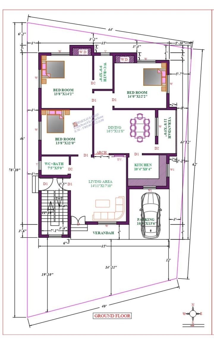 42X52 Affordable House Design - Image 2