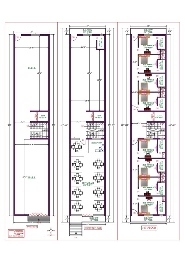 20X107 Commercial House Design