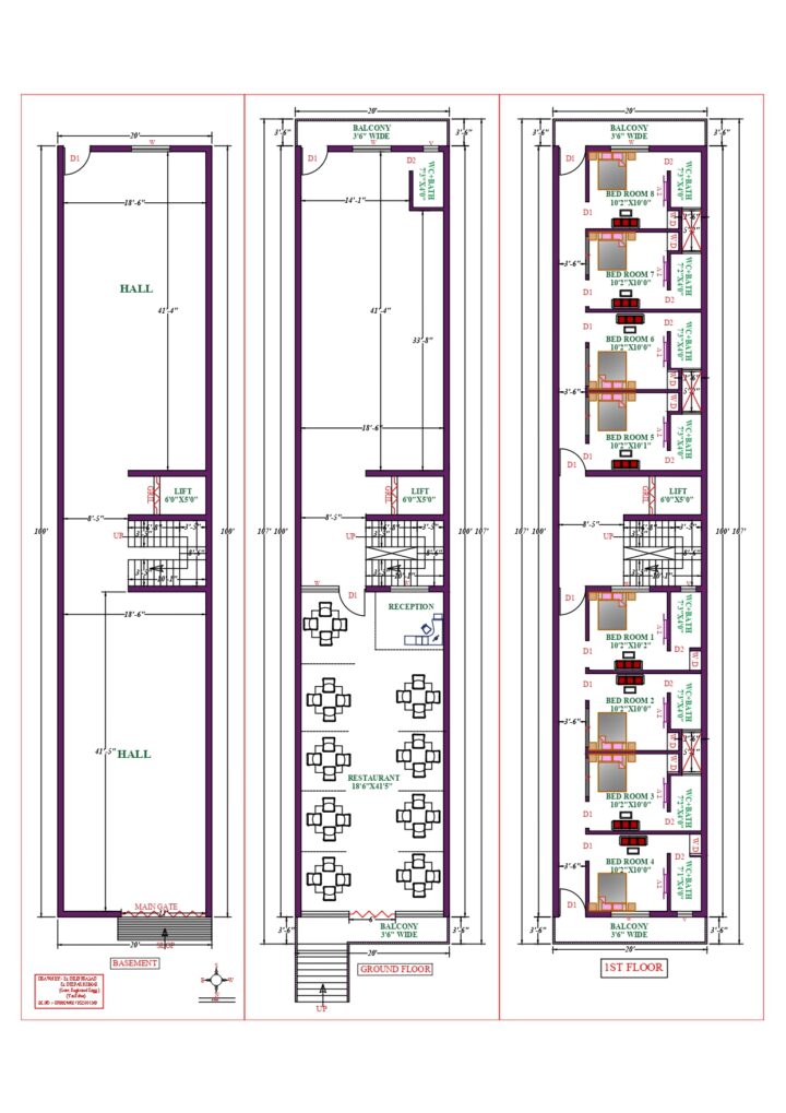 20X107 Commercial House Design