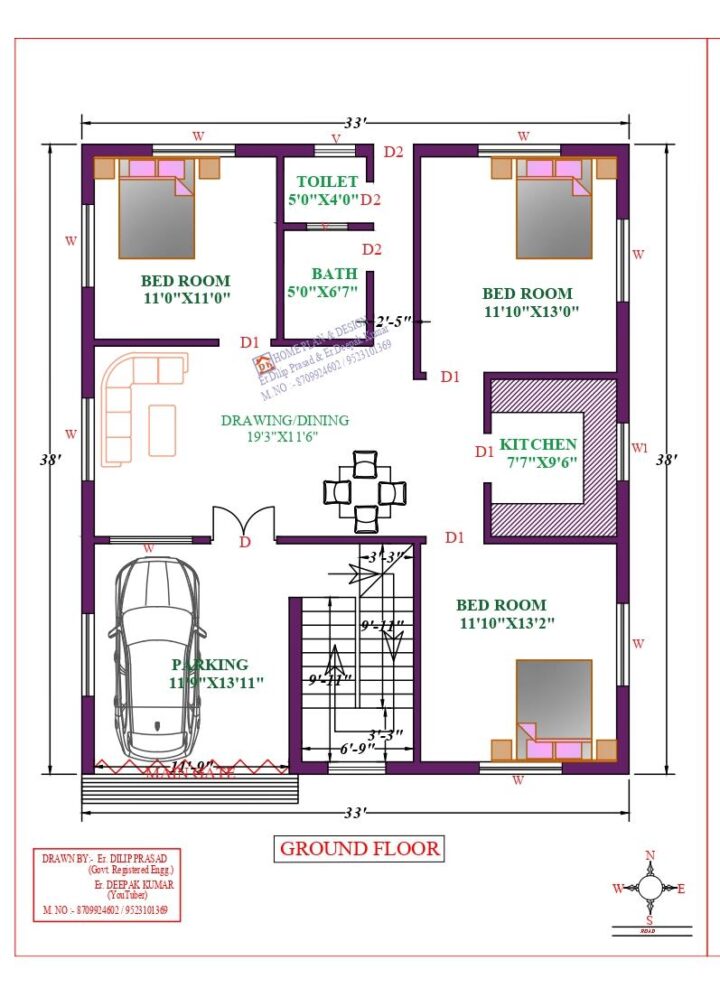 33X38 Affordable House Design - Image 2