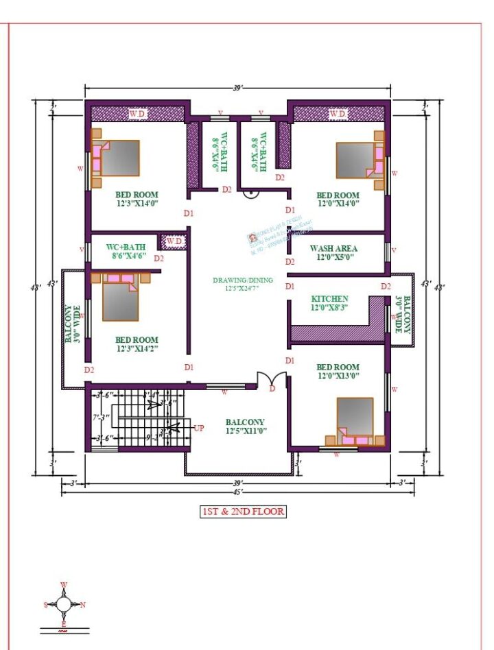 39X43 Affordable House Design