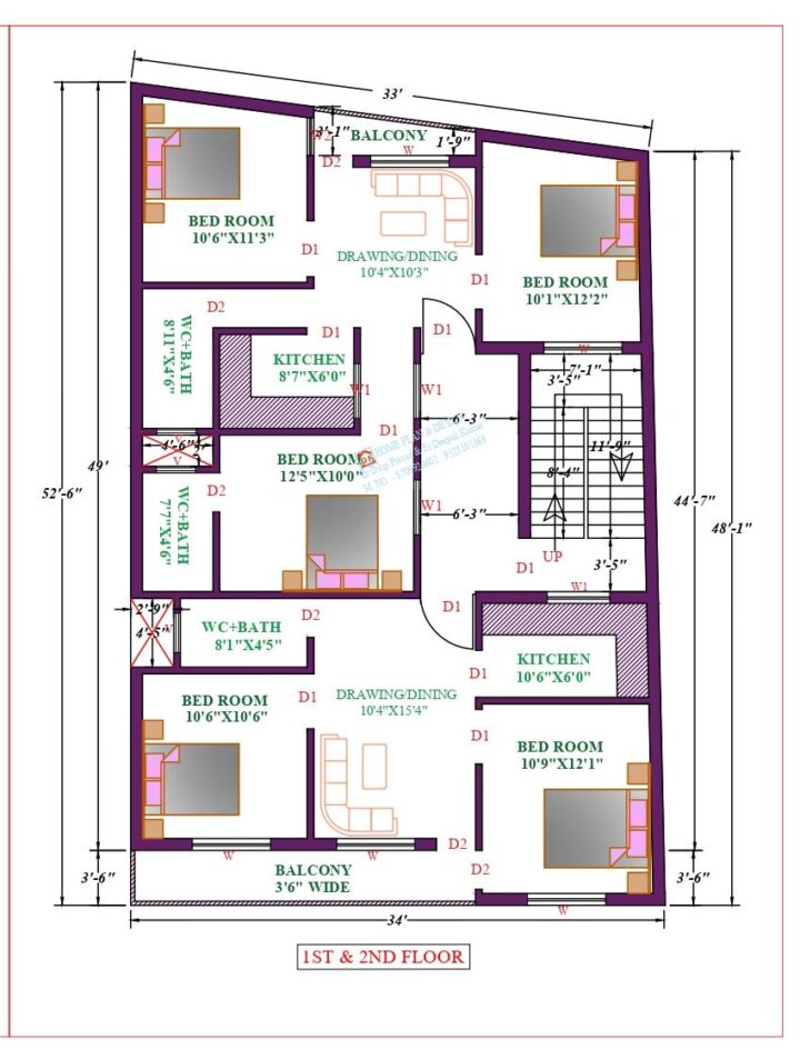 34X49 Affordable House Design - Image 2