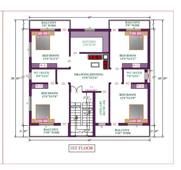 40x39 Affordable House Design Dk Home Designx