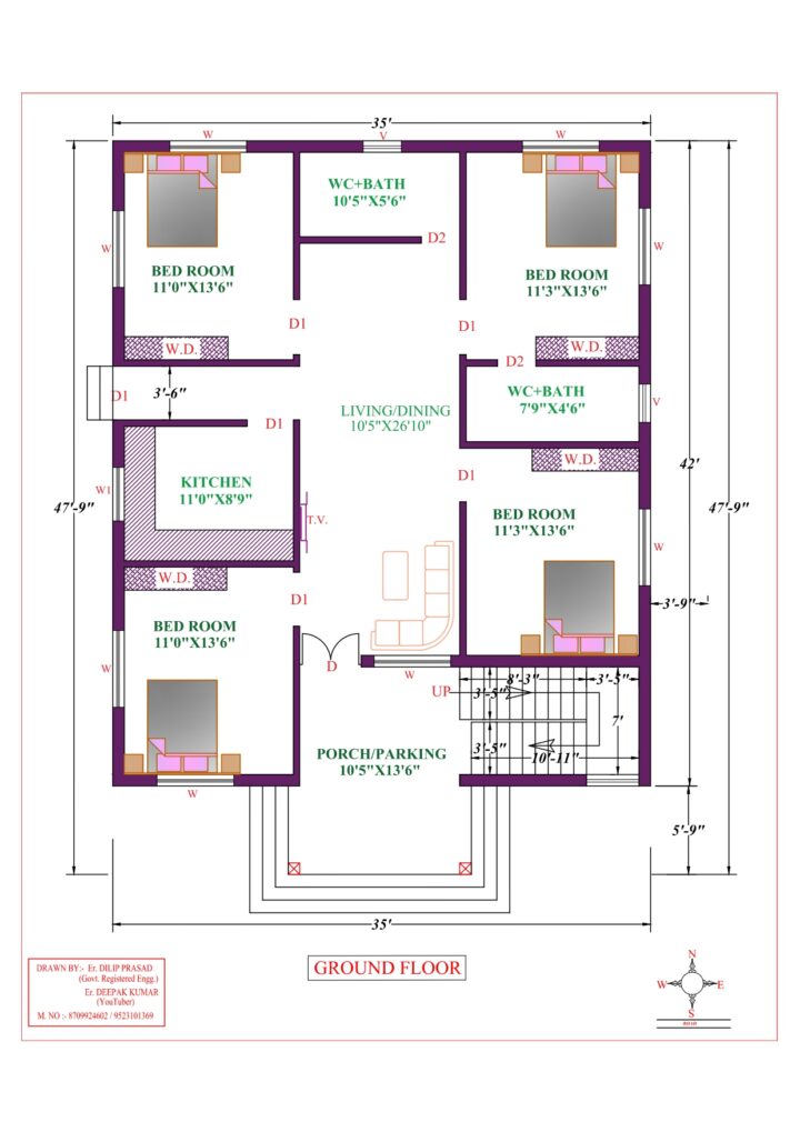35X48 Affordable House Design