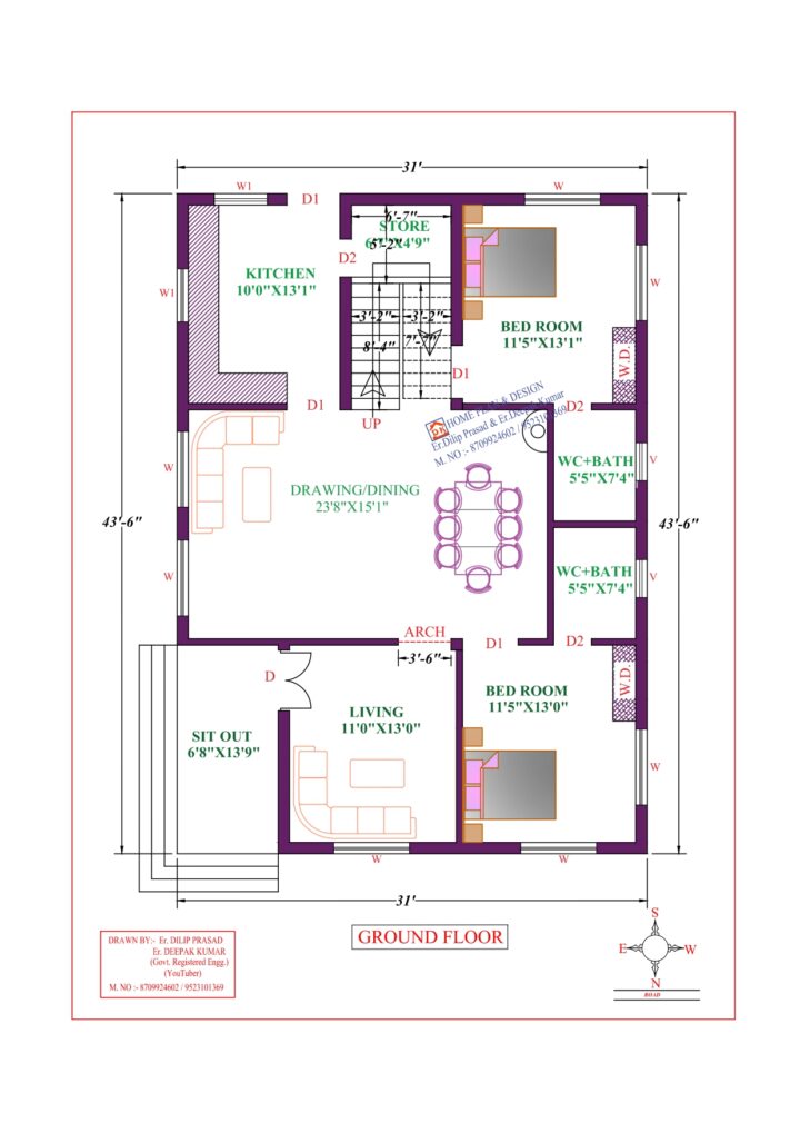 31X44 Affordable House Design