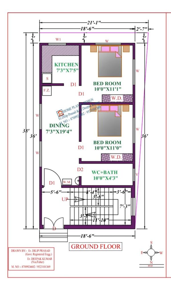 19X42 Affordable House Design