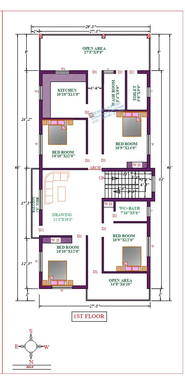 28X66 Affordable House Design