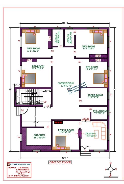 46X62 Affordable House Design