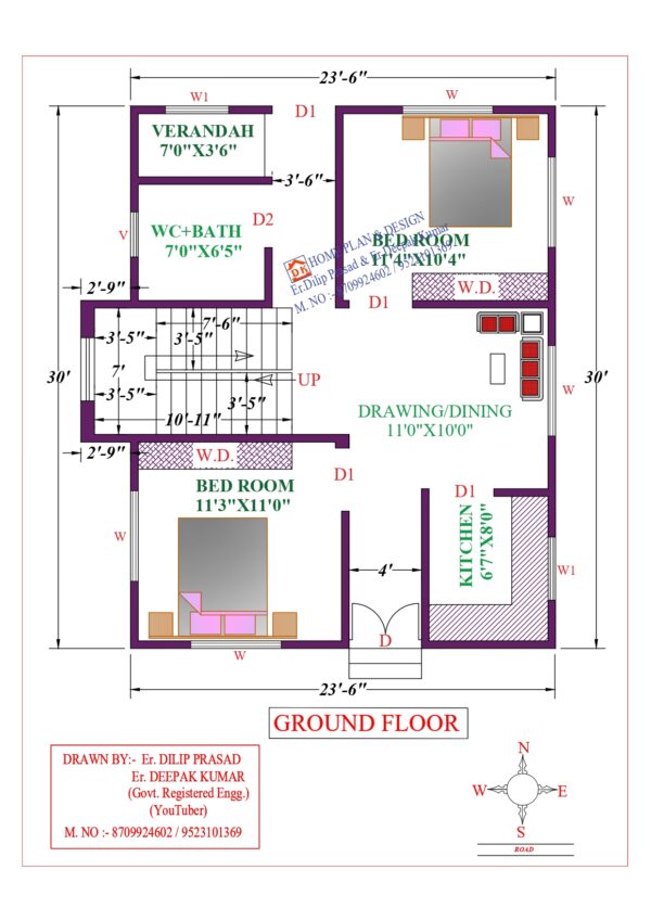 24X30 Affordable House Design