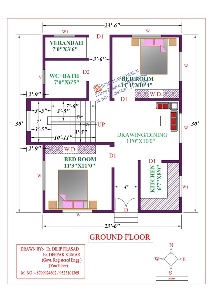 24X30 Affordable House Design