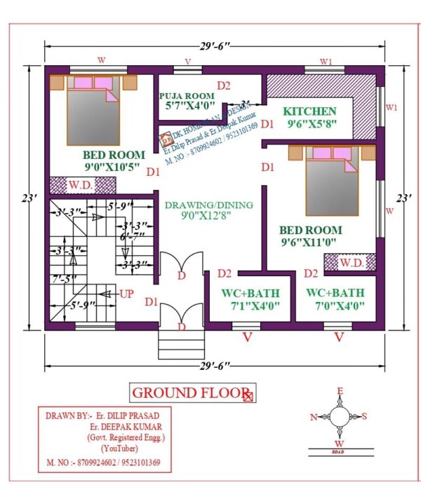 30X23 Affordable House Design