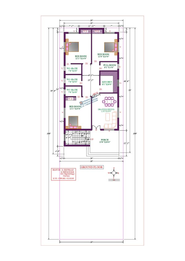 26X59 Affordable House Design