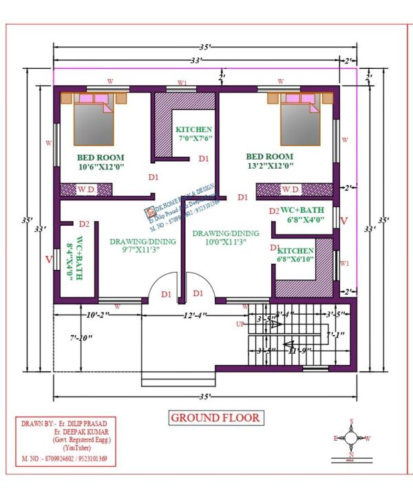 35X40 Affordable House Design