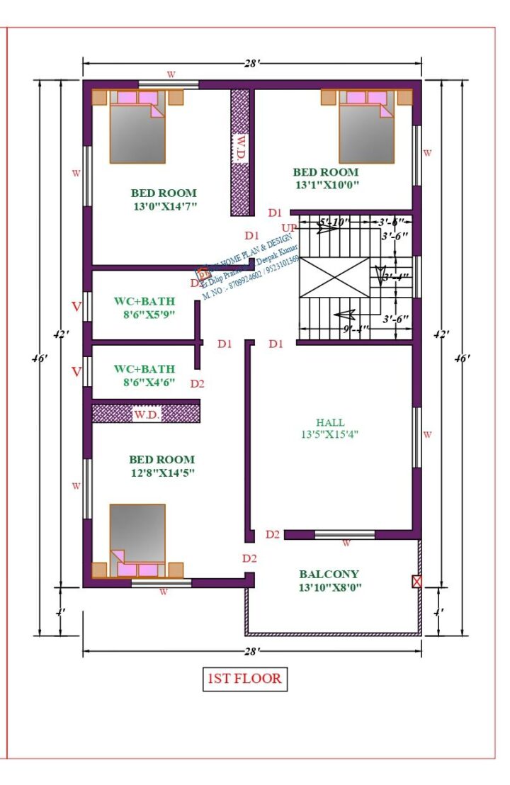28X46 Affordable House Design - Image 2