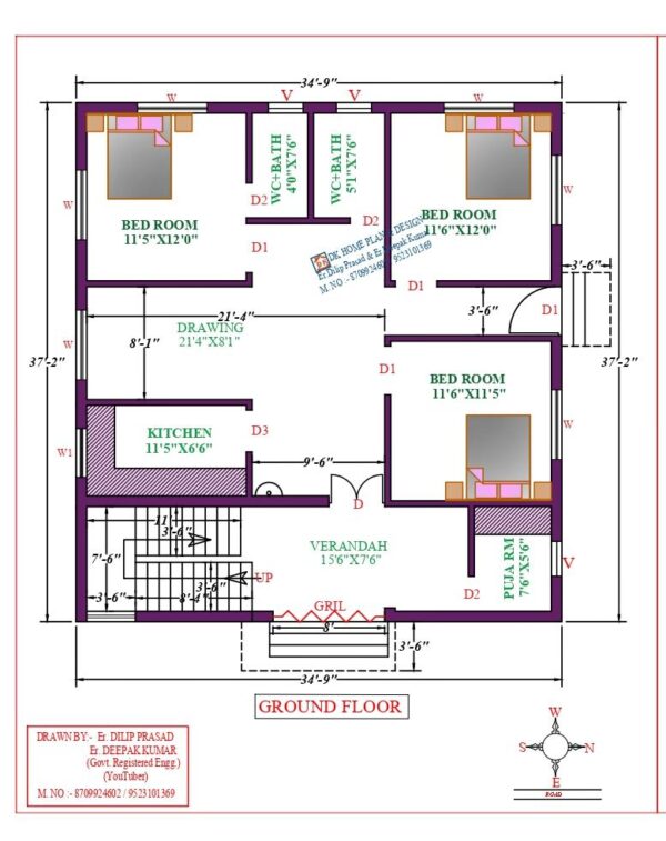 35X41 Affordable House Design