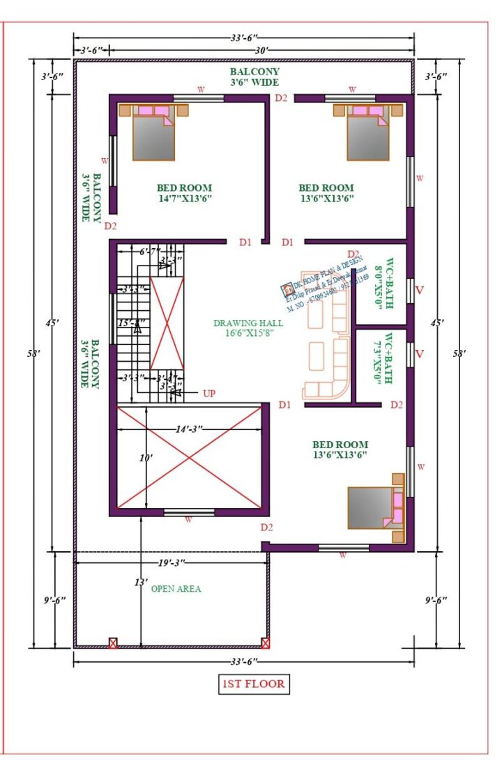 34X58 Affordable House Design - Image 2