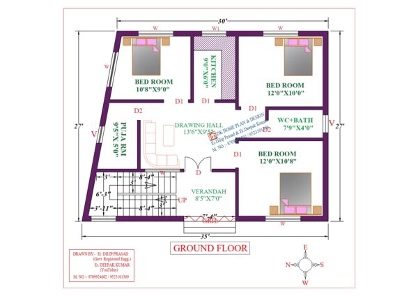 30X27 Affordable House Design