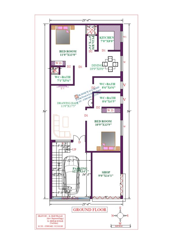 24X56 Affordable House Design