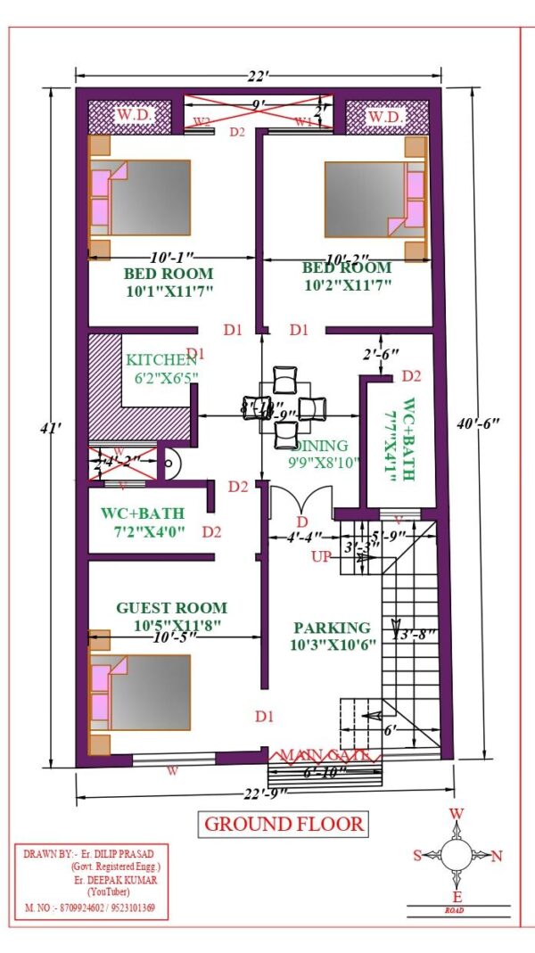22X43 Affordable House Design