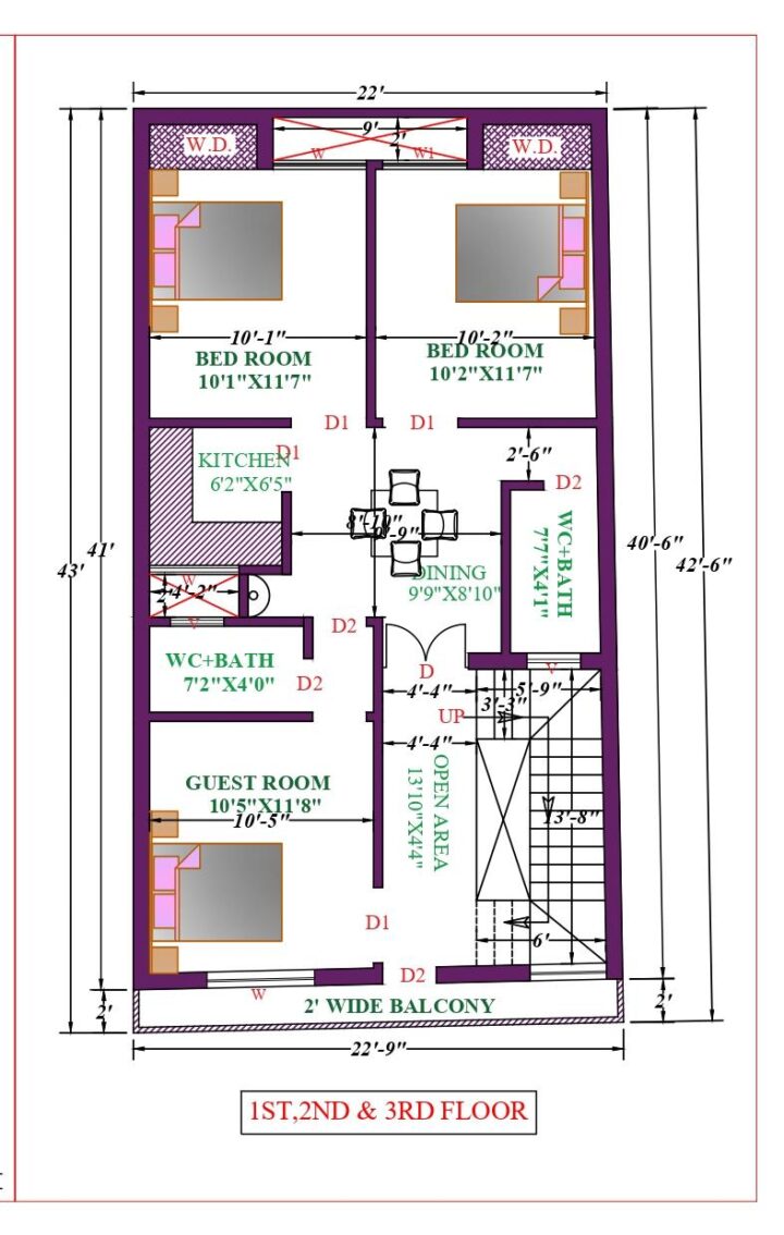 22X43 Affordable House Design - Image 2