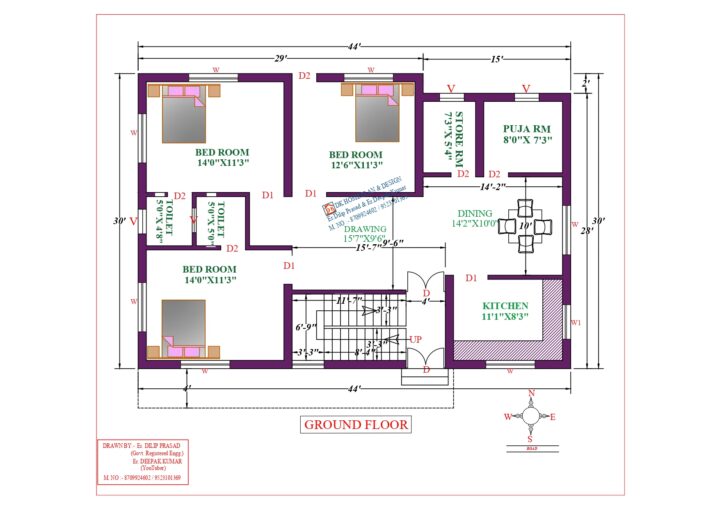 44X30 Affordable House Design